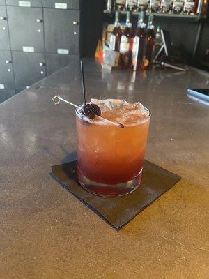 Bramble made w/ bumbu rum