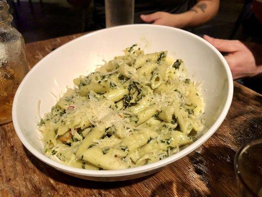 Artichoke pasta.