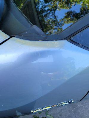 Dent on quarter panel