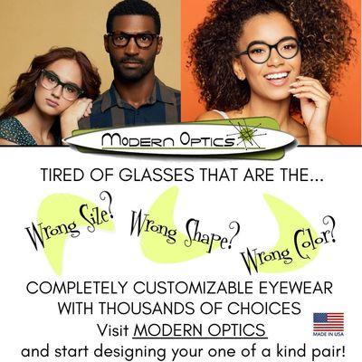 iGreen Custom Eyewear - Completely customizable eyewear with thousands of choices - Modern Optics, St. Petersburg, FL