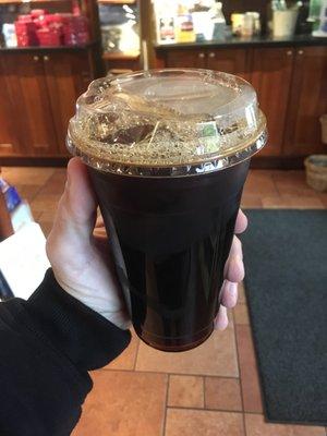 Strawless iced coffee tops! A little less waste.