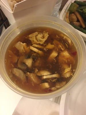 Hot and sour soup, good, alittle spicy