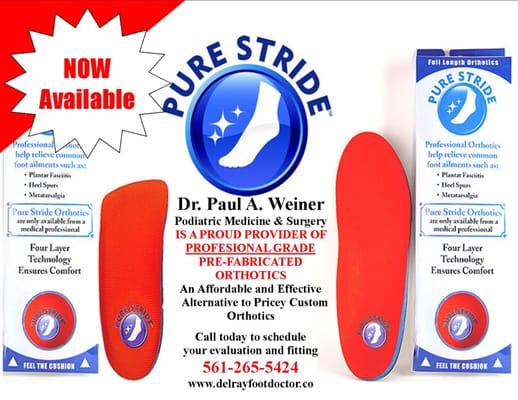 Purestride Orthotics Available here!