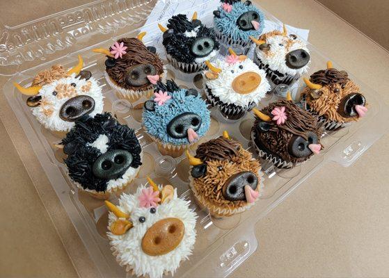 Super popular Highland Cow Cupcakes!