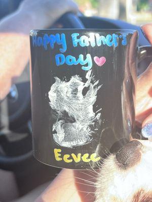 Eevee made this for her papa at Dogtopia for paw-thers day.