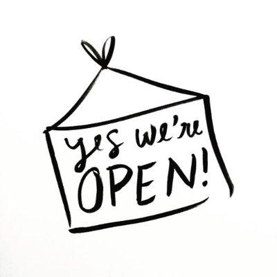 We are open for business!