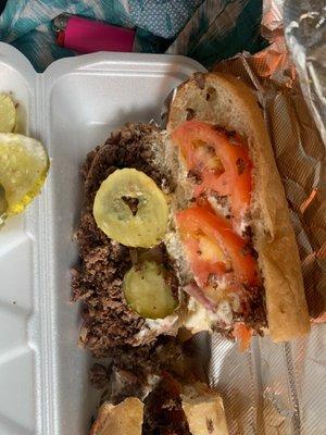 Steak and cheese sub