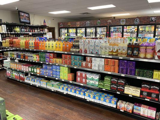 Ready-to-Drink cocktail aisle at Fenwick Liquor. Nice variety, great selections