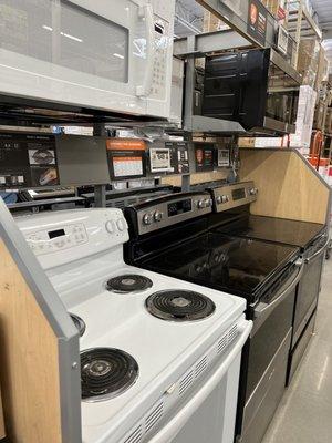 Microwave and stoves