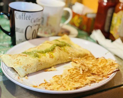 Chicken Pesto (Savory Crepe)