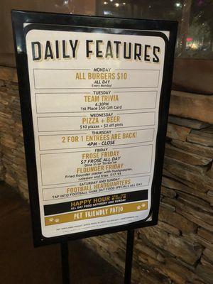 Daily specials