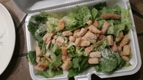 Caesar salad (all salads kinda small except for taco salad which Is big!)