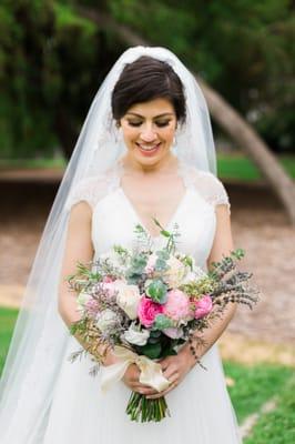 I LOVED my bouquet! Photo Credit: Sarah Layne Photography.