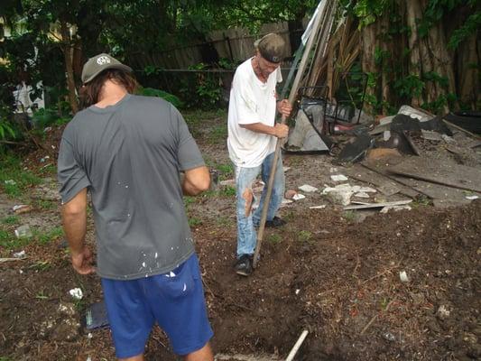 Trading a septic tank site