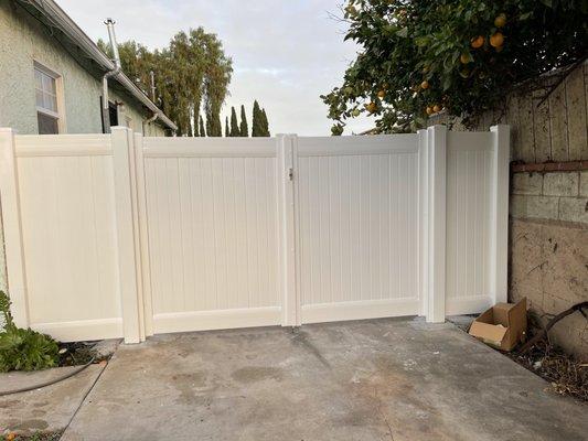 Vinyl fences and gates