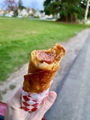 The Straight Jacket was a highlight. Cheesy Hot dog wrapped in a tortilla and deep fried. Tasted like going to a fair!