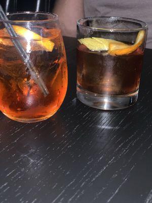 Aperol spritz and old fashion