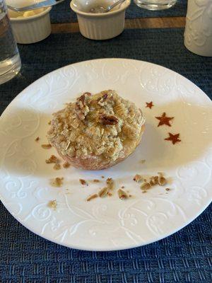 Breakfast 2, Course 1: Baked Honey Crisp Apple with Crumb Topping