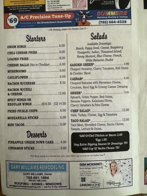 Menu page 2