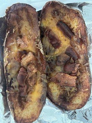 Loaded Baked Potato Skins - BURNED