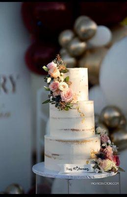 Naked Cake for my parents's 40th Anniversary