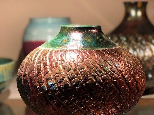 Raku pottery by Gary Webber