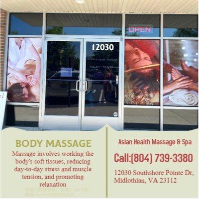 Asian Health Massage & Spa 12030 Southshore Pointe Dr, Midlothian, VA 23112