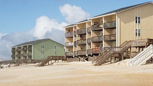 This is the beach view of Surf Condos