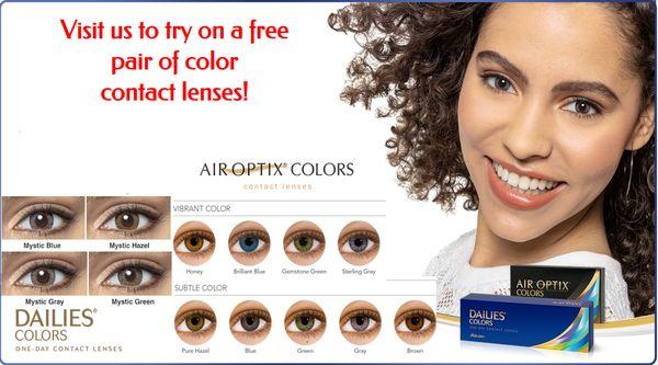 Schedule your appointment at Trend Eye Care to try on colored contact lenses! trendeyecare.com