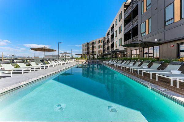 Resort-style swimming pool