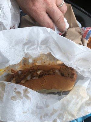 Chili dog and fries!