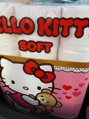 3 ply Hello Kitty TP for $25. Totally bought it as a joke for my brother. The sheets even have hello kitty imprinted on them