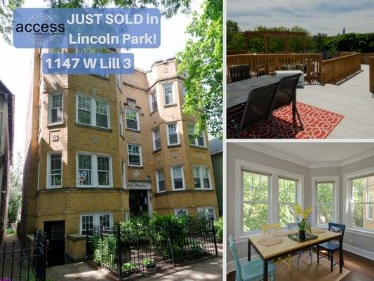 2 bedroom Lincoln Park condo, with a custom, private rooftop deck!