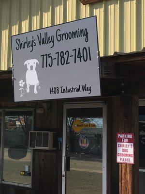 New sign at Shirley's valley grooming