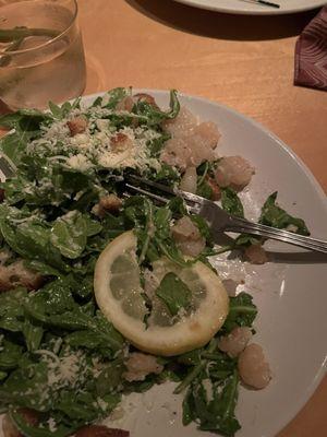 Caesar salad with shrimp