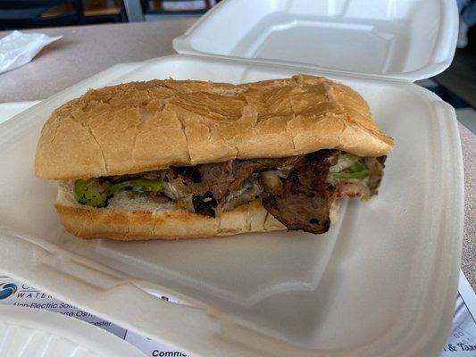 1/2 of the Large Philly Cheesesteak Sub