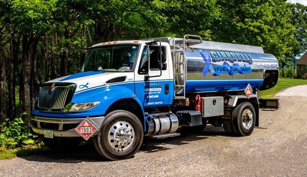 Working the Jimmy Fund, Ciardelli Fuel's new blue oil delivery truck raises money for cancer research at Dana-Farber Cancer Institute.