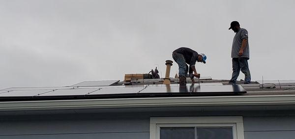 solar panels installation