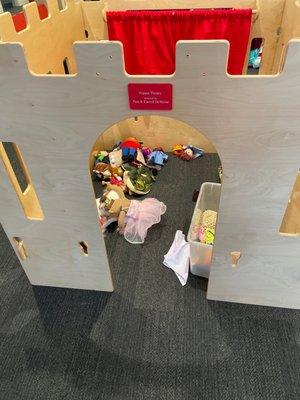 Puppet theatre- for kids to put on a puppet show! something for everyone in this library!!