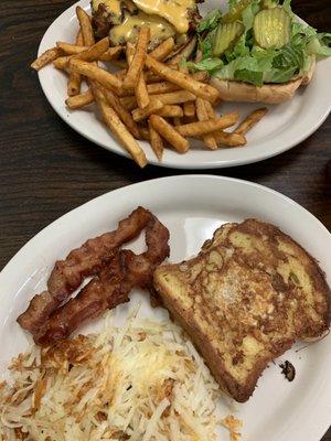 Hole-in-one breakfast and the cheeseburger