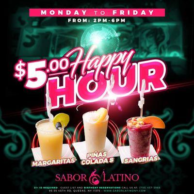 $5 Happy Hour is Back