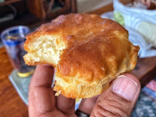 I love these biscuits! The crunchy top is coated with honey and they are huge!