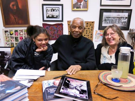 Honorable Judge Damon Keith with Beyonce and Leni Sinclair.