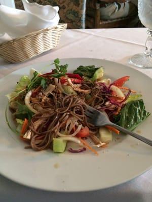 Soba noodle salad