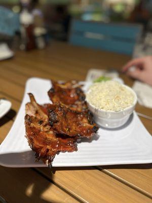 Full Rack of BBQ Ribs with rice