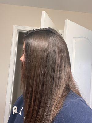 My hair after color a few days after getting it done