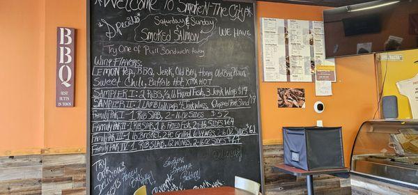 Menu board