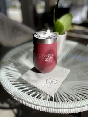 Custom Engraved Wine Tumblers with bespoke Beverage Napkins