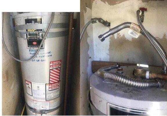 Tenant disconnected the old water heater and called the City and said they have no hot water because the water heater needs to be replaced.