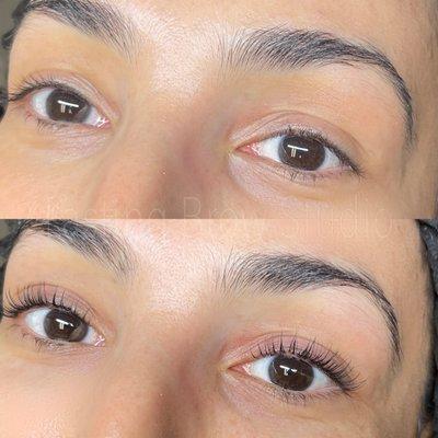 Lash lift and tint